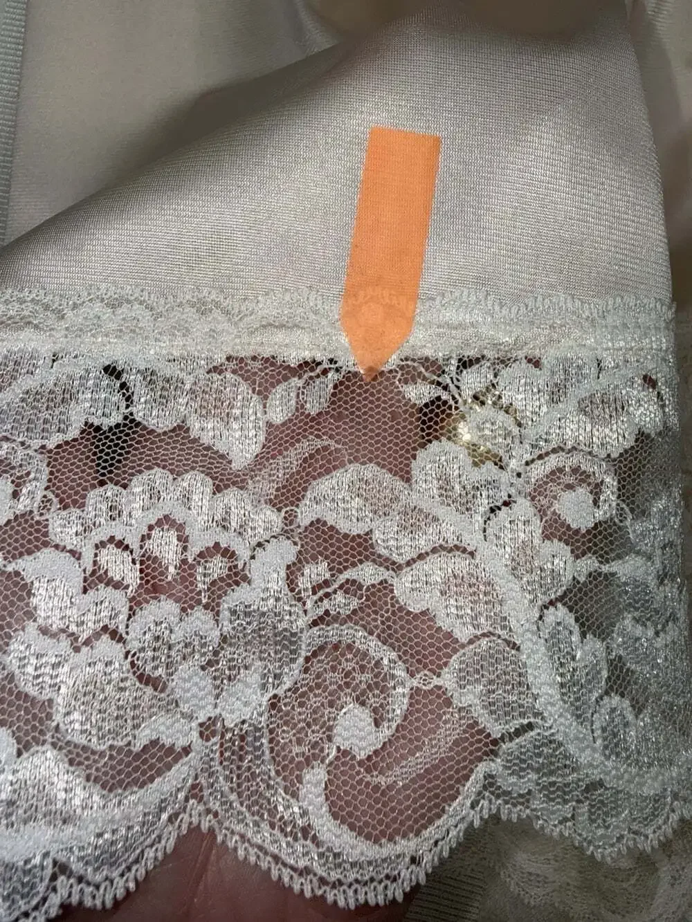 Vassarette Vintage Satin Half Slip Sz XL Blush With Ivory Lace Trim Coquette